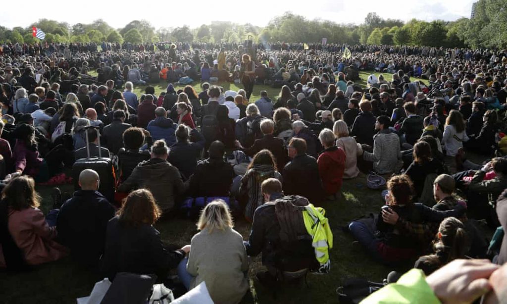 Extinction rebellion, cambiamento climatico, Hyde Park