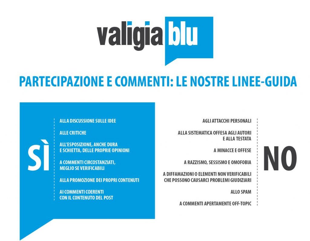 Valigia Blu, commenti, social, moderazione, policy