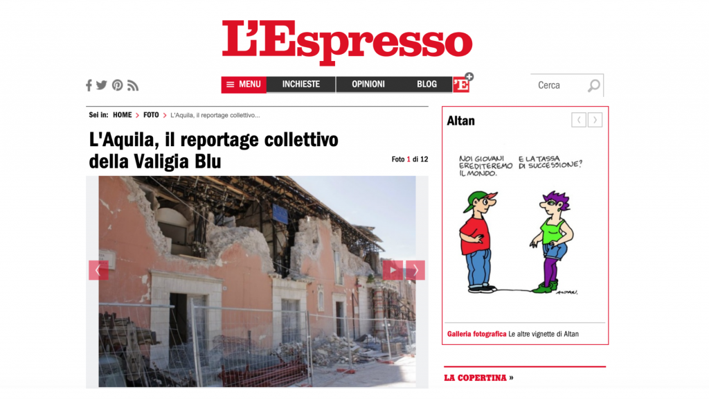 Valigia Blu, L'Espresso, terremoto, L'Aquila, reportage