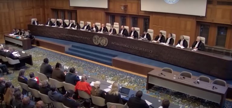 La Corte Internazionale di Giustizia riunita per il ricorso del Sudafrica contro Israele