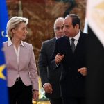 L'incontro tra la presidente della Commissione Europea, Ursula von der Leyen, e il presidente dell'Egitto, Al Sisi