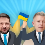 Una delle immagini usate per cartelloni pubblicitari e inserzioni su Facebook, Instagram e Google. Ritrae una caricatura di Zelensky e del leader dell'opposizione ungherese Peter Magyar. Entrambi escono da due uova, rompendo il guscio, con in mano la bandiera dell'Ucraina. Lo sfondo dell'immagine è giallo e azzurro, come per i colori della bandiera ucraina