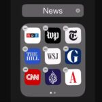 Lo screenshot di uno schermo di un cellulare con le icone dei principali siti di informazioni pronti a essere disinstallati
