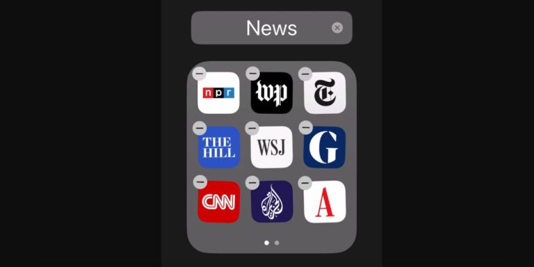Lo screenshot di uno schermo di un cellulare con le icone dei principali siti di informazioni pronti a essere disinstallati