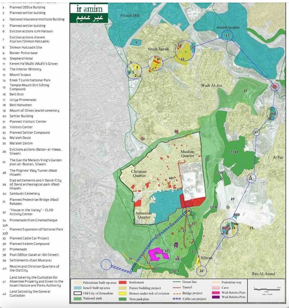 L'immagine degli insediamenti e dei piani abitativi a Gerusalemme sullo sfollamento palestinese