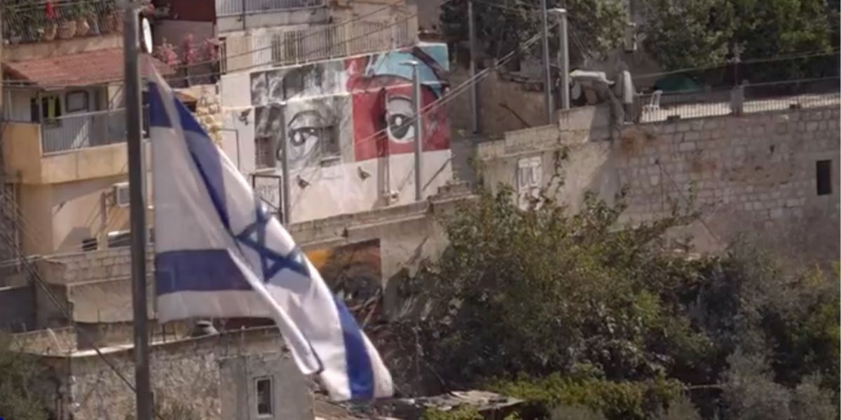 Un'immagine dall'alto di uno dei quartieri di Gerusalemme soggetto a sfratti