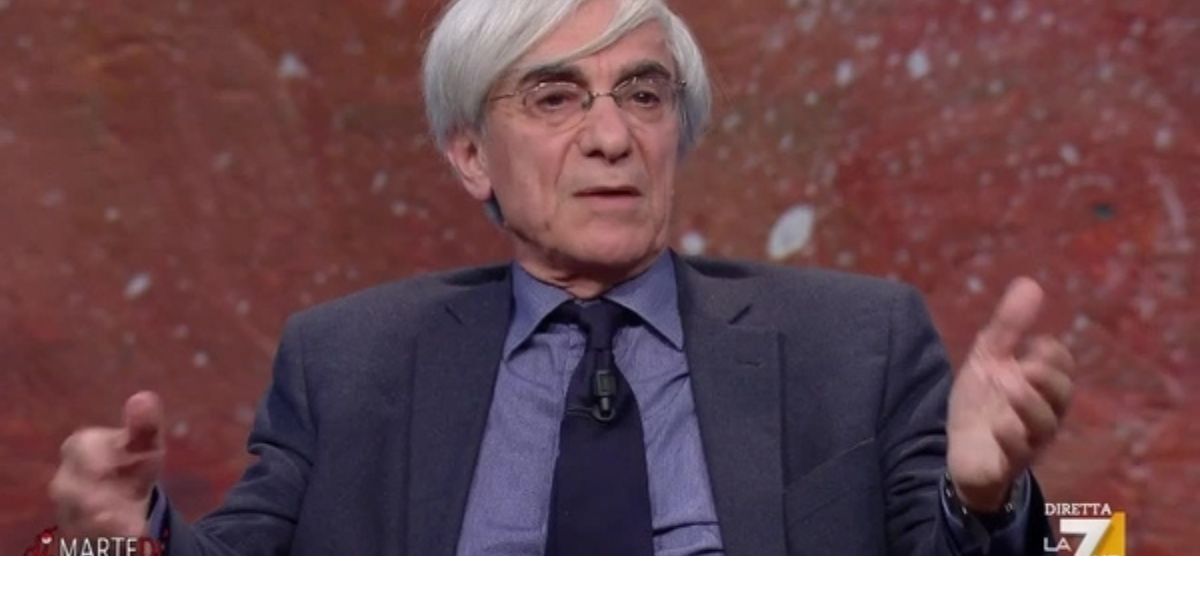 Il prof. Angelo D'Orsi durante un intervento a Di Martedì su La7
