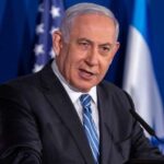 Il premier israeliano Benjamin Netanyahu durante una comunicazione ufficiale