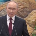 Putin durante una conferenza stampa