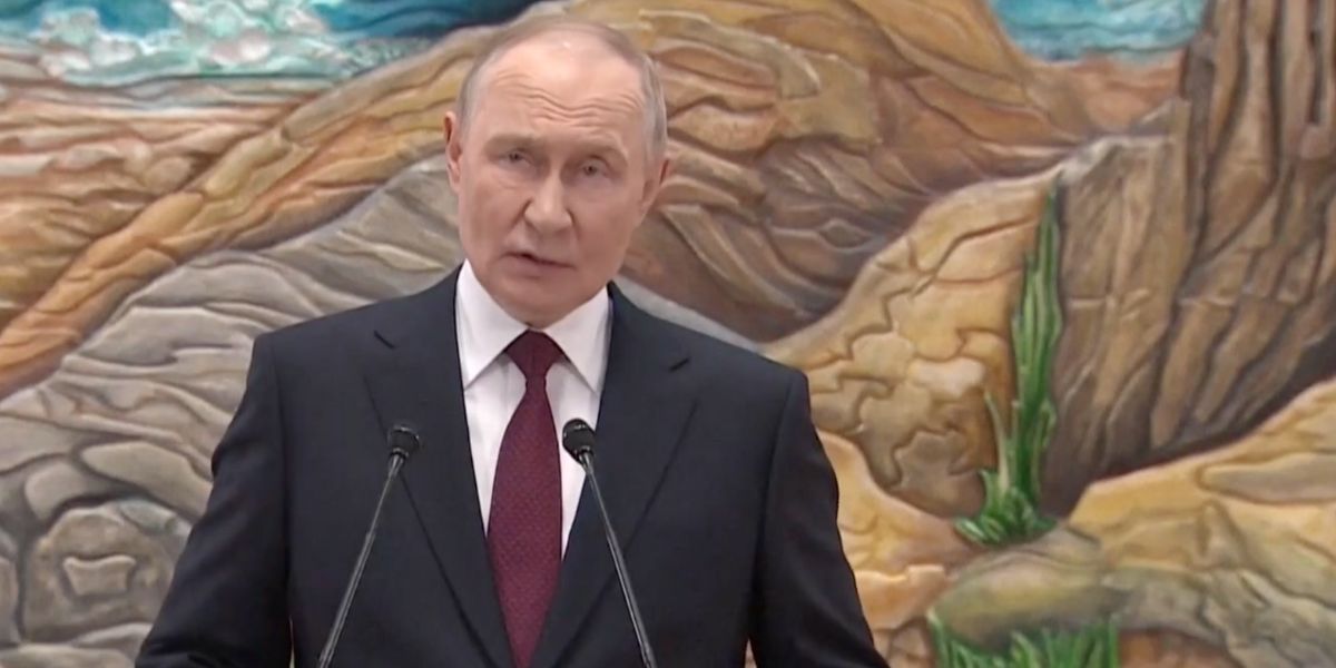 Putin durante una conferenza stampa
