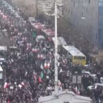 Un'immagine di una delle tante proteste di queste settimane in Iran