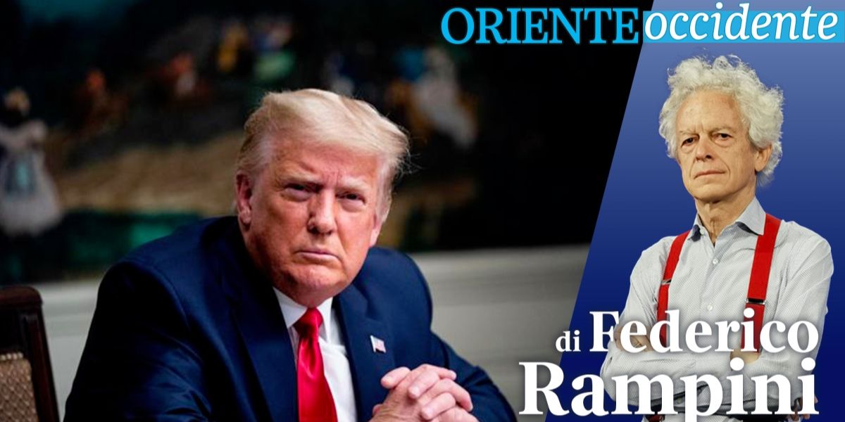 A sinistra Trump, a destra il giornalista Federico Rampini